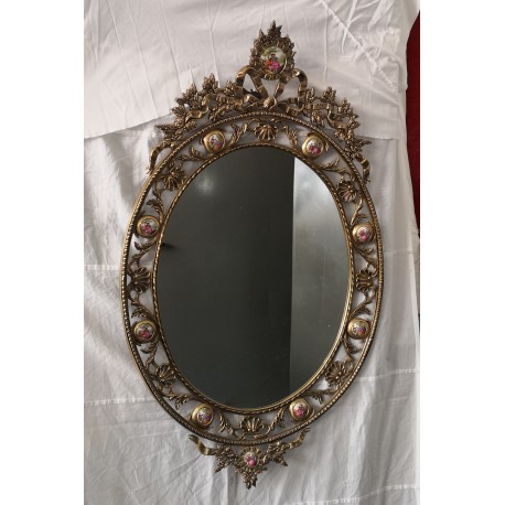Espejo de bronce vintage